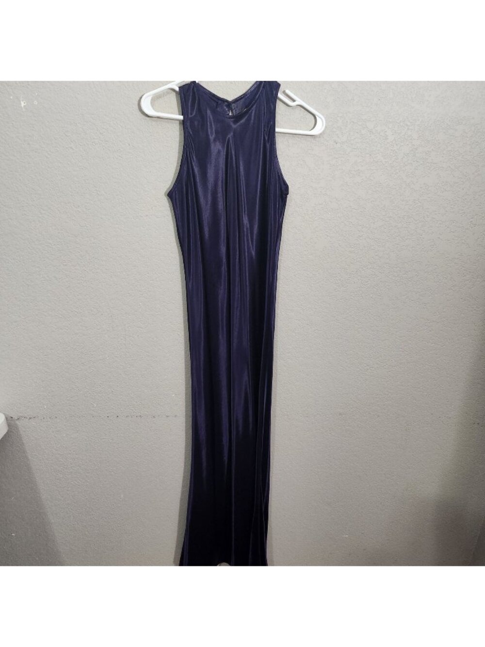 All That Jazz Womens Gown Size XS Purple Sleeveless Back Button Detail Satin-Li